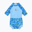 Tuta per bambini UPF 50+ Splash About Happy Nappy Crocodile blu