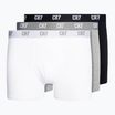 Boxer CR7 Basic Trunk da uomo 3 paia bianco/grigio melange/nero