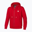 Felpa uomo Pitbull Small Logo Zip con cappuccio rosso