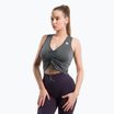 Top da allenamento donna Gym Glamour Pull-on grigio argento