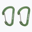 Salewa Moschettone Flat Wiregate 2 pezzi verde