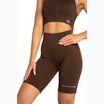 Pantaloncini da allenamento biker da donna Gym Glamour Push Up 2.0 cioccolato fondente