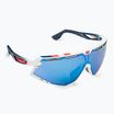 Occhiali da sole Rudy Project Defender bianco lucido/blu sfumato/multilaser ghiaccio