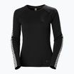 Helly Hansen Lifa Active Stripe Crew manica lunga termica donna nero