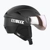 Casco da sci Bliz Strike Visor nero opaco/arancio argento a specchio