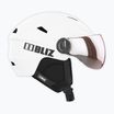Casco da sci Bliz Strike Visor bianco opaco/arancio argento a specchio