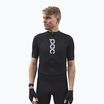 Maglia da ciclismo POC Essential Road Logo uomo nero uranio