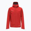 Giacca antipioggia da uomo con cappuccio Mammut Crater Light HS rosso