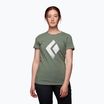 Maglietta da arrampicata da donna Black Diamond Chalked Up, verde alloro