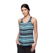 Maglietta da trekking da donna Black Diamond Integrale Tank a righe costiere blu