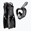 Set da immersione Cressi Baron + Tonga nero/nero/nero