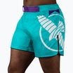 Pantaloncini da allenamento Hayabusa Icon Mid-Thigh MMA da uomo, verde acqua/bianco