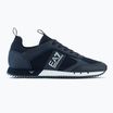 EA7 Emporio Armani Lacci bianchi e neri scarpe bianche/marine