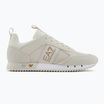 EA7 Emporio Armani Scarpe con lacci bianchi e neri in betulla argentata/oro