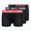 Nike Dri-Fit Essential boxer da uomo 3 paia nero/grigio scuro/nero