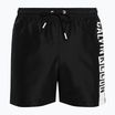 Pantaloncini da bagno Calvin Klein Medium con coulisse e grafica da uomo, nero