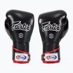 Guantoni da boxe Fairtex Stylish Angular Sparring - Pollice bloccato nero/bianco/rosso