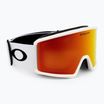 Occhiali da sci Oakley Target Line L bianco opaco/ iridium fuoco