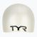 Cuffia da nuoto per bambini TYR Wrinkle-Free Silicone bianco
