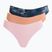 Donna Under Armour Pure Stretch Ns Tanga 3 paia rosa canyon/nero