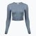 Aggiornamento Reebok RBK Lab Seamless Crop a maniche lunghe da donna per l'allenamento, blu