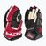 Guanti da hockey CCM JetSpeed FT6 Pro SR nero/rosso/bianco