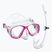 Set per snorkeling per bambini Mares Tapu Jr pink/white/clear