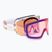 Occhiali da sci da donna Giro Ella white lx stripe/rose gold/infrared