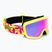 Maschera da sci junior Giro Chico 2.0 Jr Yellow flowers/amber pink