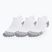 Under Armour Dry Run Cushion No Show calzini da corsa 3 paia bianco/grigio aloe/riflettente