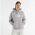 Felpa con cappuccio New Balance donna in pile grigio atletico