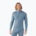 Felpa termica da uomo Smartwool Classic Thermal Merino Base Layer 1/4 Zip Boxed blu peltro h