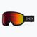 Maschera da sci Smith Transfer black/red sol-x mirror