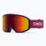 Maschera da sci per bambini Smith Reason OTG S3 deep plum gradient/red solx mirror antifog