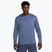Uomo Nike Miler Dri-Fit UV diffuso blu a maniche lunghe da corsa