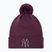 Berretto New Era Metallic Bobble Knit New York Yankees donna viola scuro