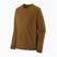 Maglia da trekking a maniche lunghe da uomo Patagonia Cap Cool Merino Blend LS wolf brown