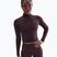 Maglia a maniche lunghe da donna Nike One Fitted Dri-Fit 1/4 Zip Mid Layer burgundy crush/white