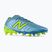 Scarpe da calcio New Balance Tekela Pro Low V5 FG metallic blue/alkaline green/Team Navy