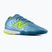Scarpe da calcio New Balance Tekela Team Low V5 IN metallic blue/alkaline green/team navy