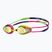 Occhialini da nuoto per bambini arena Tracks JR Mirror blu giallo viola/fucsia/verde