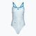 Costume intero donna arena Fireflow Challenge dorso blu fiume/bianco multi