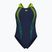 Costume da bagno intero donna arena Blast V Back navy/artic lime