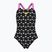 Costume intero per bambini arena Multiple Dot Swim Pro Back multi nero/orchidea