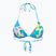 Top del costume da bagno Billabong Sol Searcher Multi Triangle aqua flowers