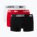 Boxer da uomo Lacoste 5H2393 3 pack black/red/white