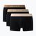 Boxer da uomo Lacoste 5H1297 3 pack black/sisal/viennese/cookie
