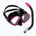 Set da snorkeling Aqualung Hawkeye Combo nero/rosa