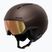 Casco da sci Alpina Vizzard Q-Lite ox brown att
