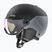 Casco da sci UVEX Wanted Visor Pro V black/silver matt